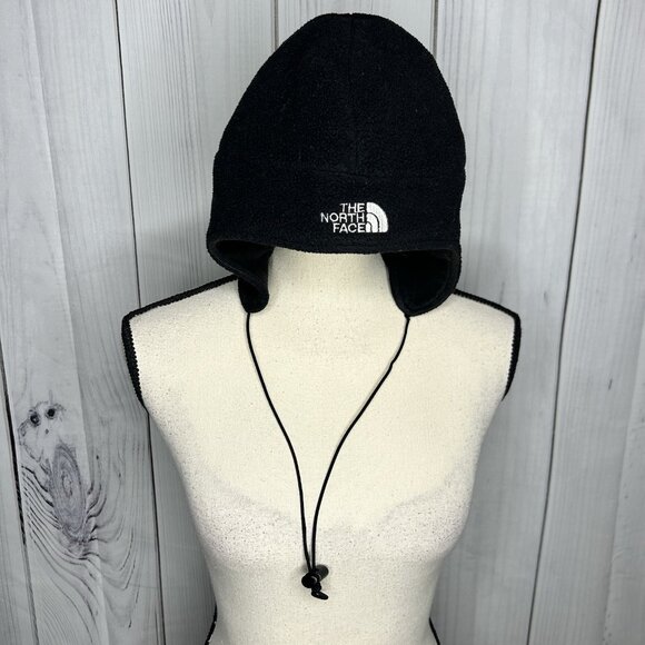 THE NORTH FACE Ski Snowboarding Cap Liner Beanie Fleece Black Sz Large USA - Picture 1 of 4
